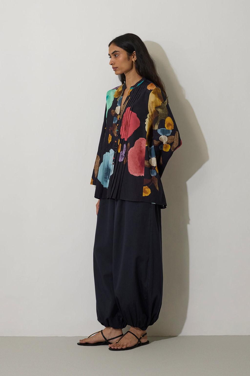 Poppies Balloon Pants - Night