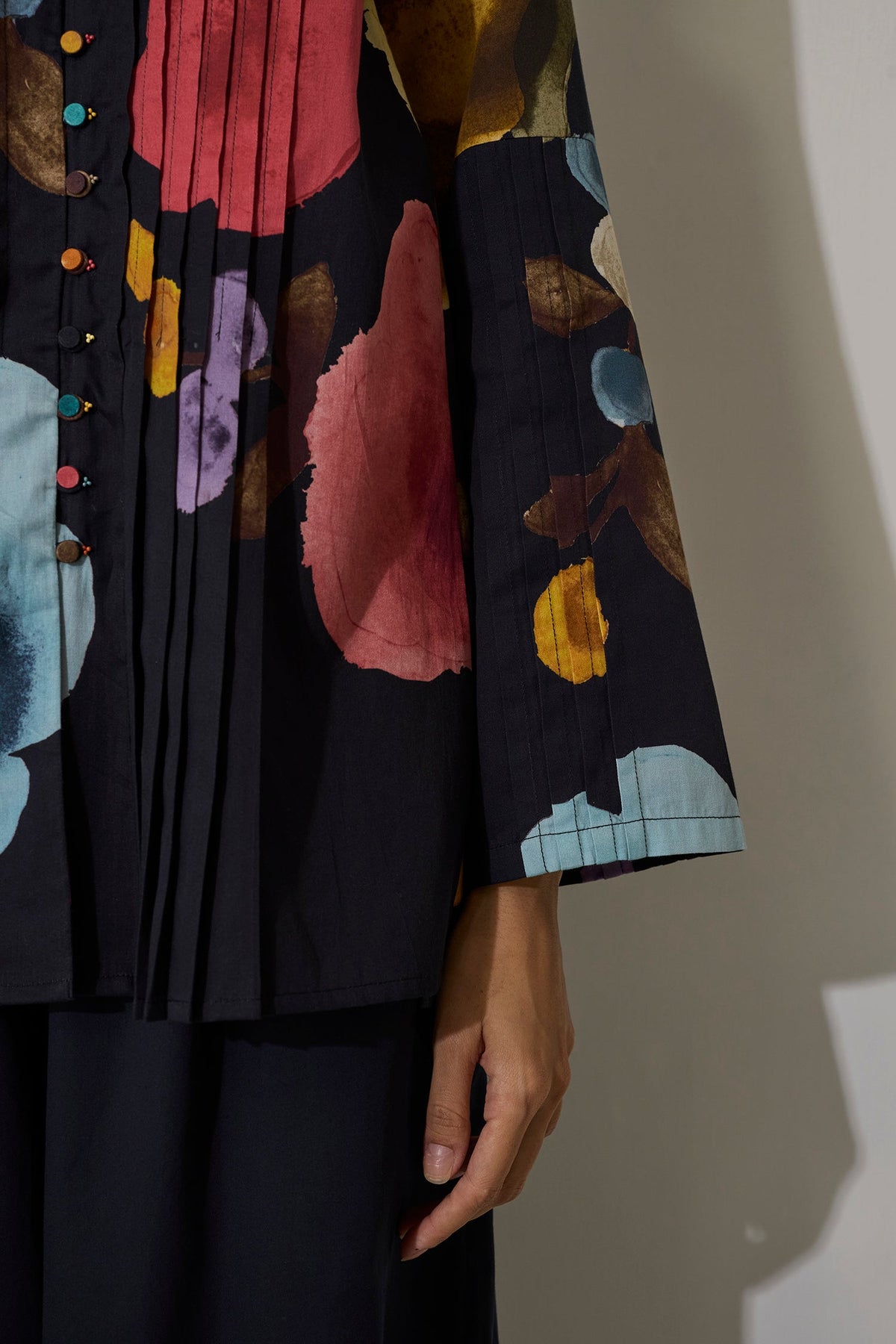 Poppies Pintuck Top - Night