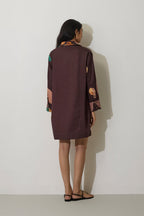 Poppies Relaxed Shirt Dress - Cocoa