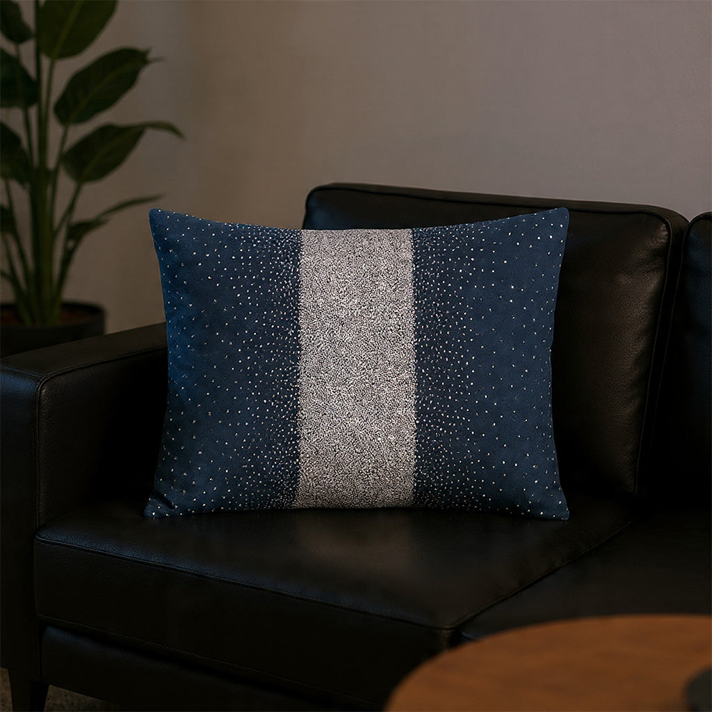 Crystal Navy Pillow