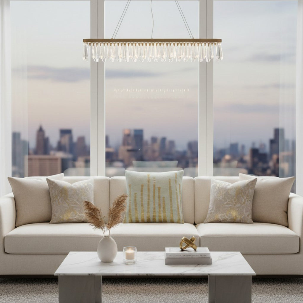 Adele Aqua Gold Velvet Pillow