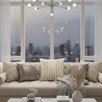 Adele Ivory Silver Velvet Pillow