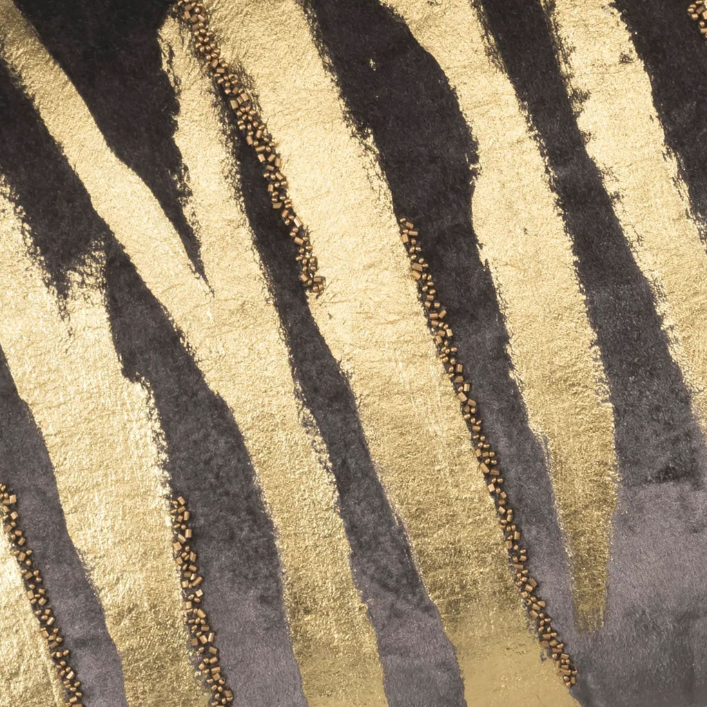 Adele Charcoal Gold Velvet Pillow