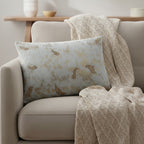 Adele Aqua Gold Velvet Pillow