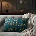 Adele Teal Gold Velvet Pillow