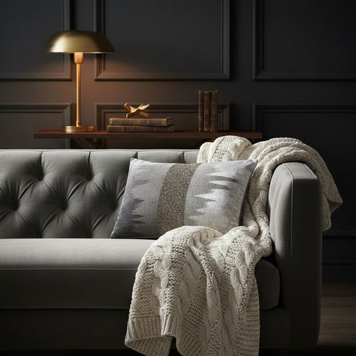 Aida Charcoal Silver Pillow