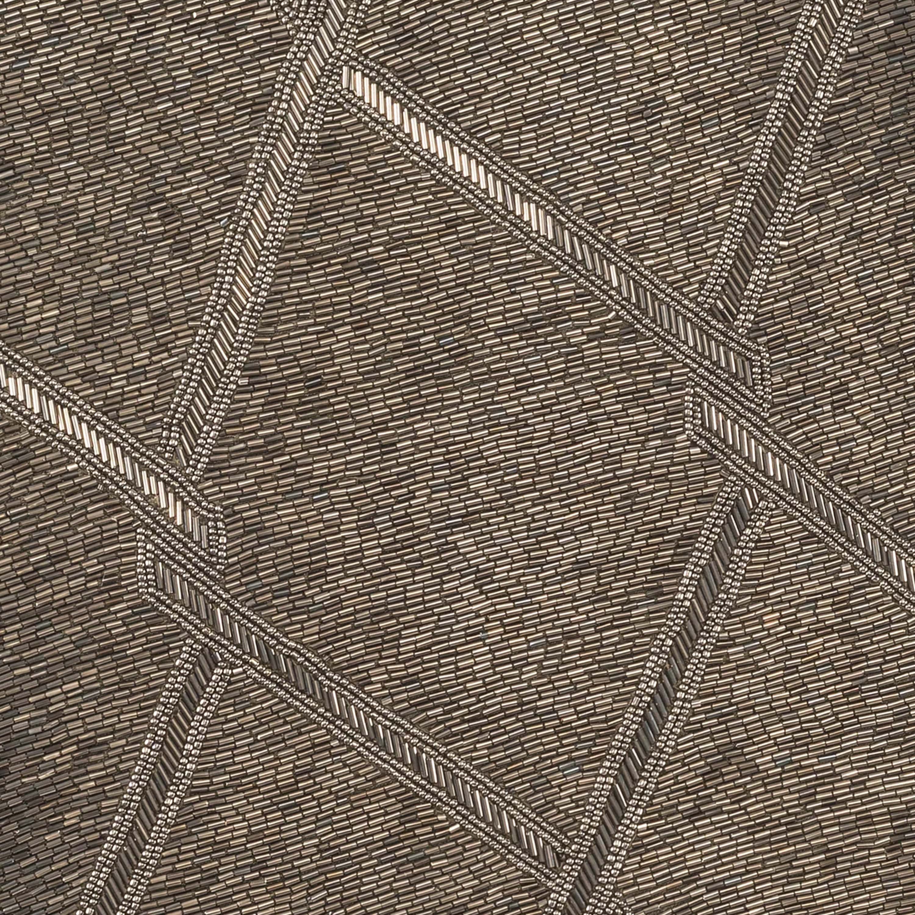 Akai Gray Beaded Pillow