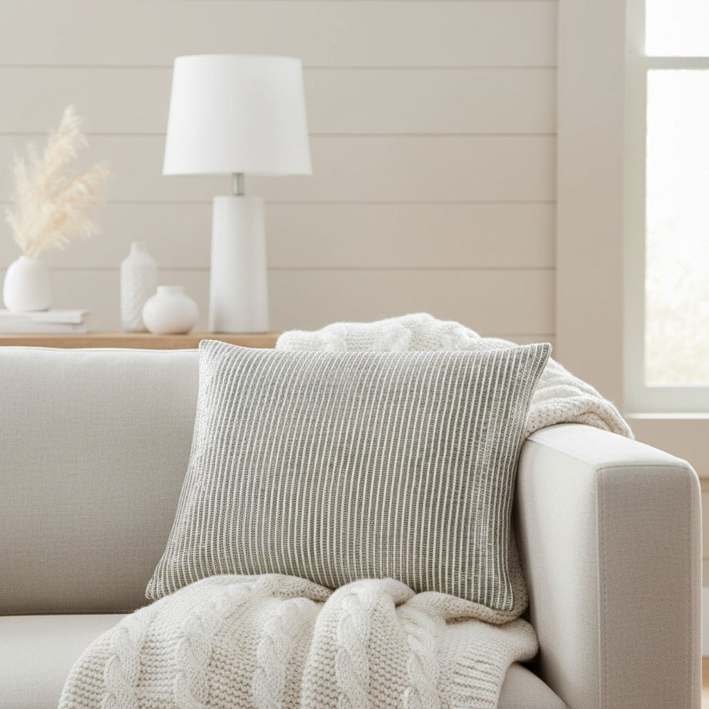 Akai Silver Beaded Pillow