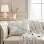 Akai Silver Hide Lumbar Pillow