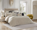 Alina Ivory Striped Duvet Set