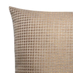 Allure Beige and Gold Herringbone Pillow