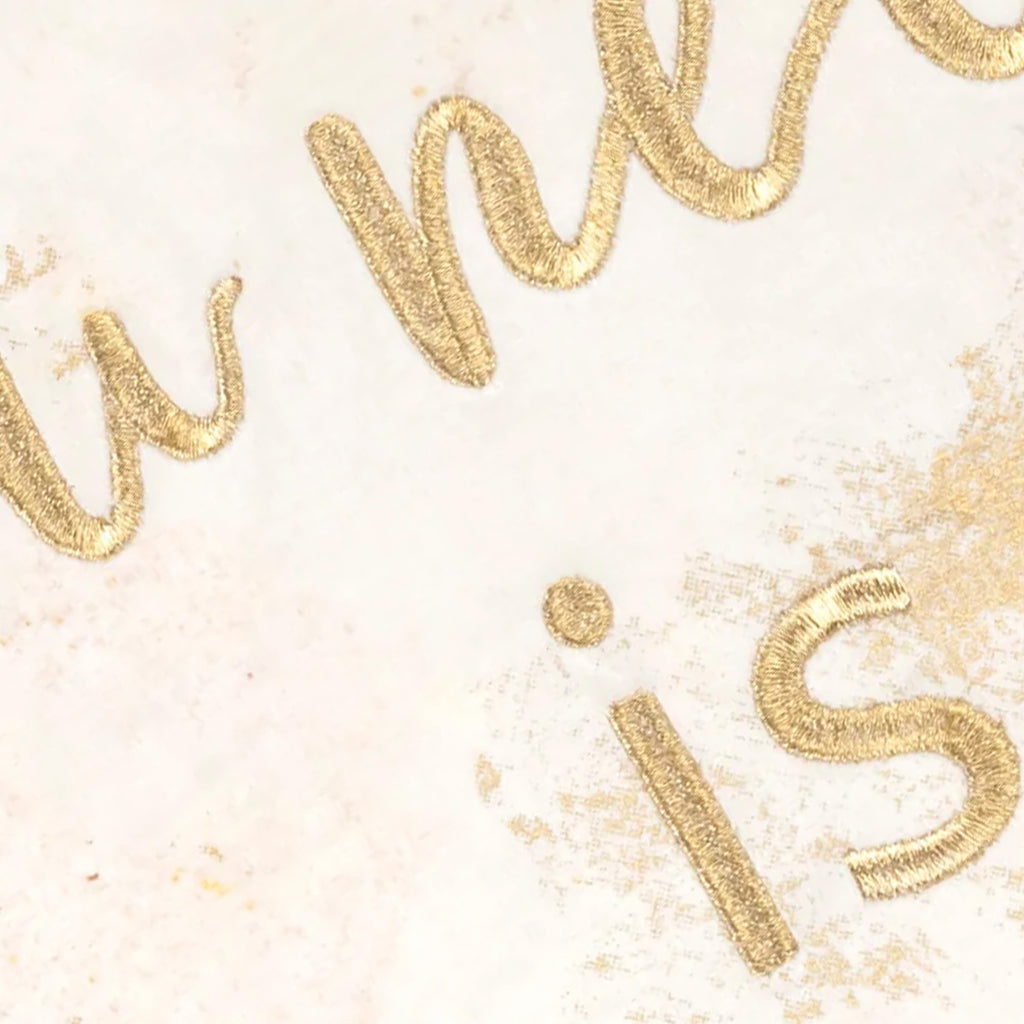 All You Need Word Pillow Ivory