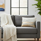 Amai Ivory Hairon Hide Velvet Back Pillow