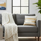 Amai Ivory Hairon Hide Velvet Back Pillow