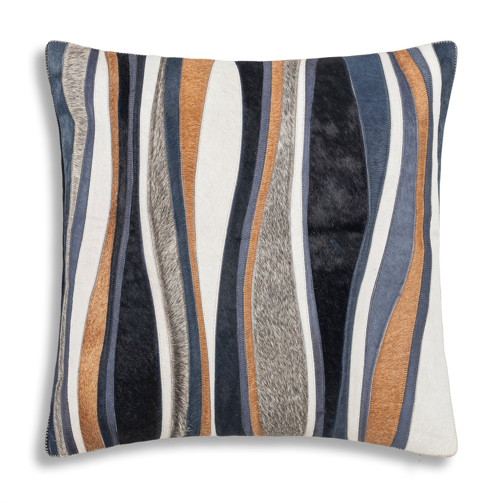 Amalfi Navy Hide Square Pillow