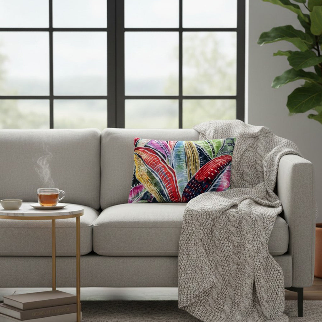 Amber Jungle Print Lumbar Pillow