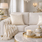 Asher Ivory Gold Pillow