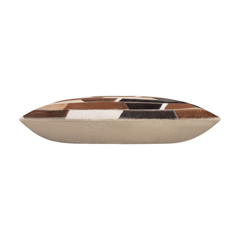 Aspen Patchwork Cowhide Oblong Pillow