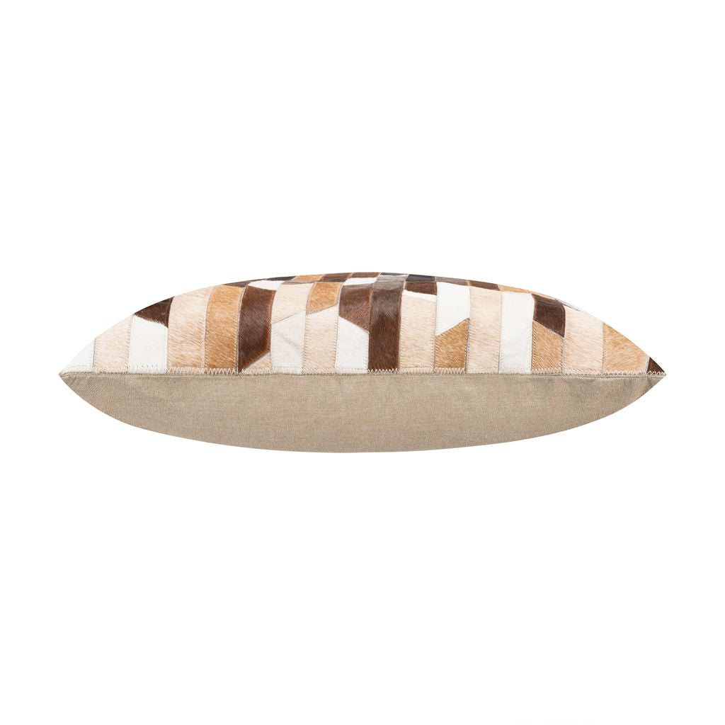 Aspen Patchwork Cowhide Square Pillow