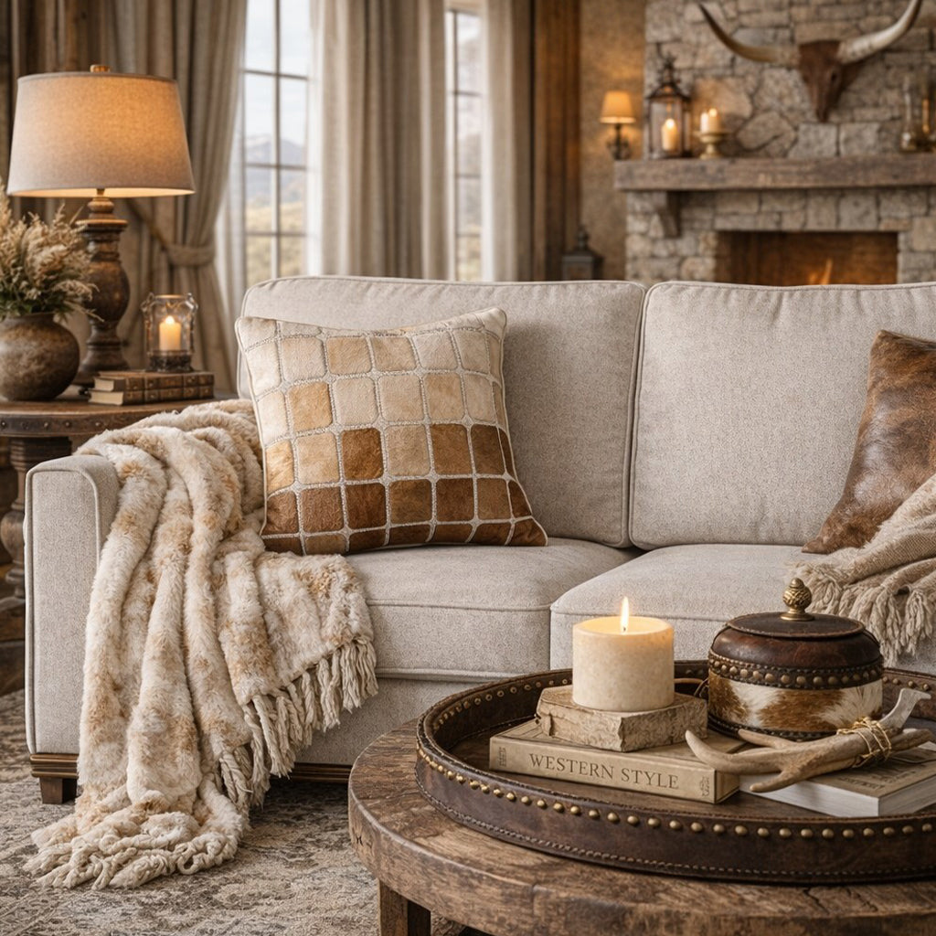 Aspen Horizon Hair-on-Hide Pillow