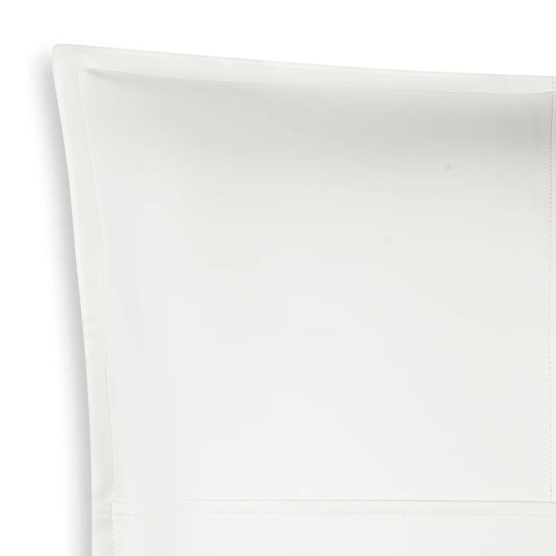 Atlas White Faux Leather Pillow