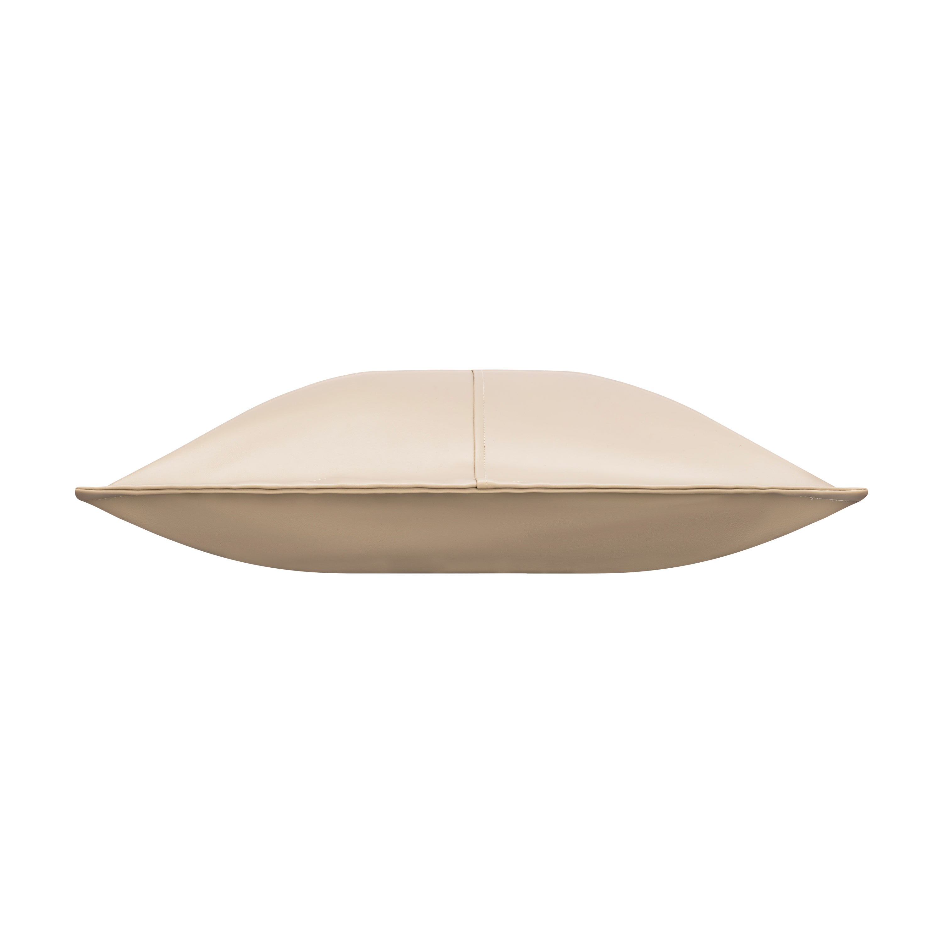 Atlas Beige Faux Leather Pillow