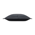 Atlas Black Faux Leather Pillow