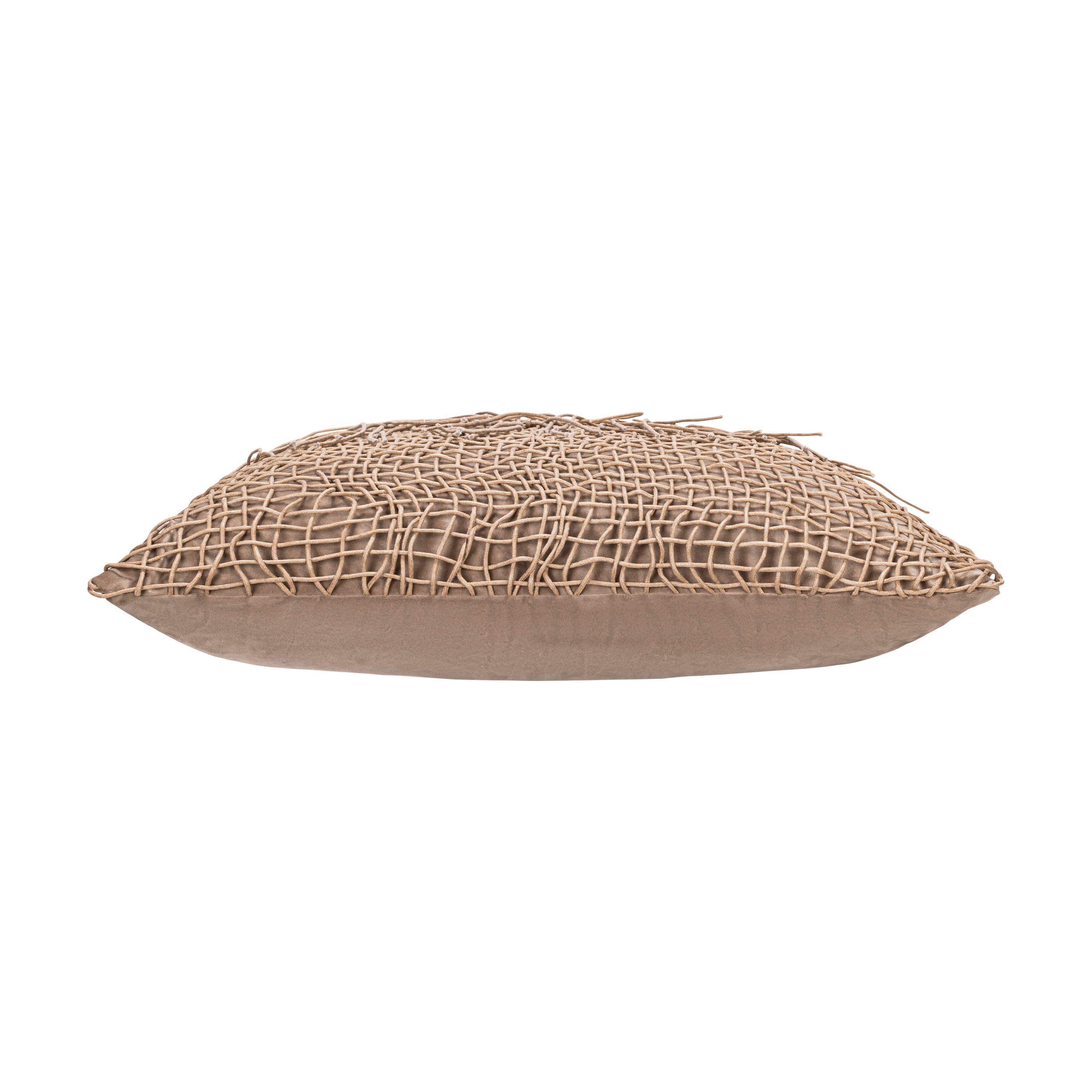 Atlas Beige Tassle Pillow