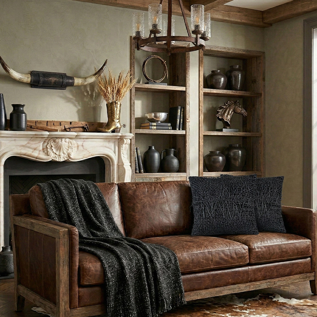 Atlas Black Tassle Pillow