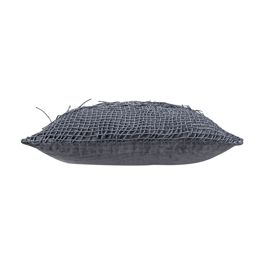 Atlas Grey Tassle Pillow
