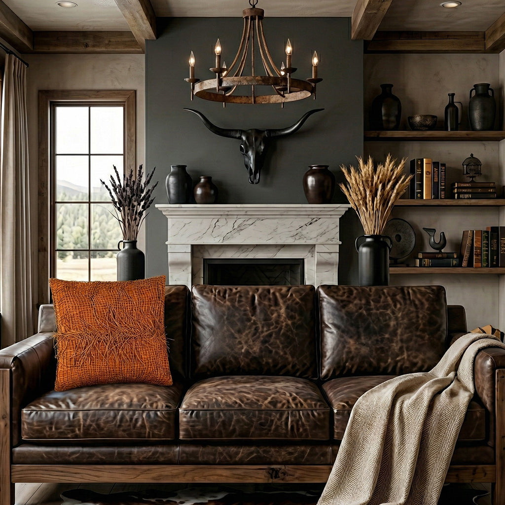 Atlas Rust Tassle Pillow