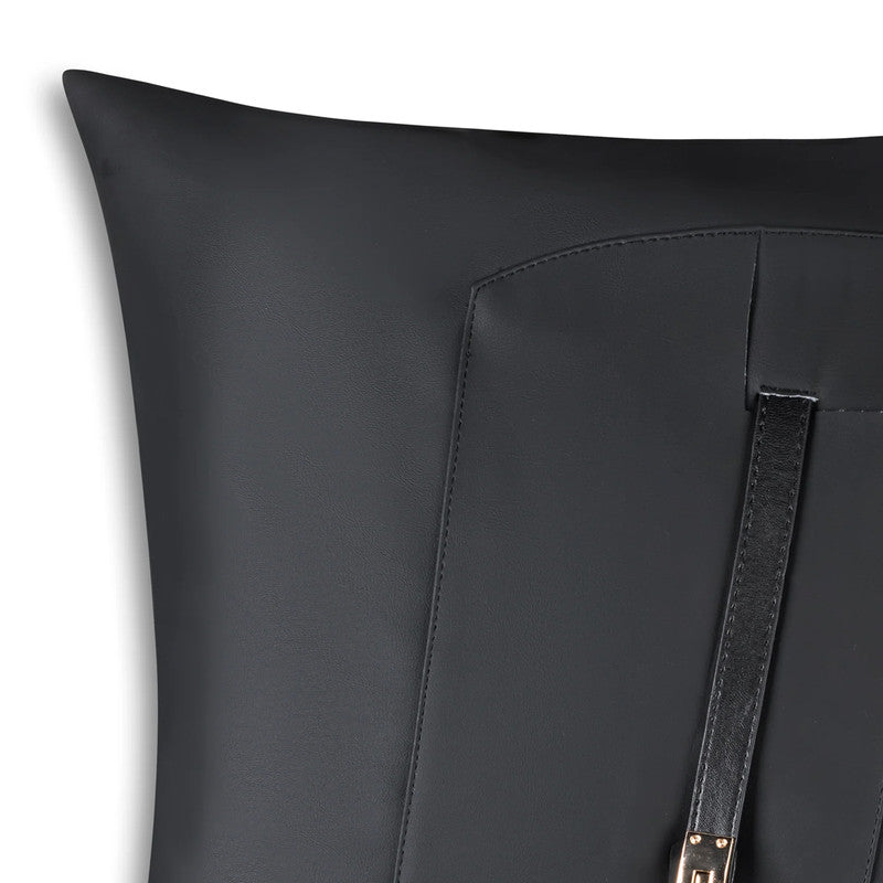 Atlas Black Buckle Pillow