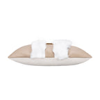 Atlas Ivory Beige Faux Fur Lumbar Pillow