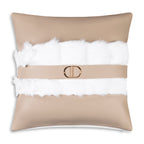 Atlas Ivory Beige Faux Fur Pillow