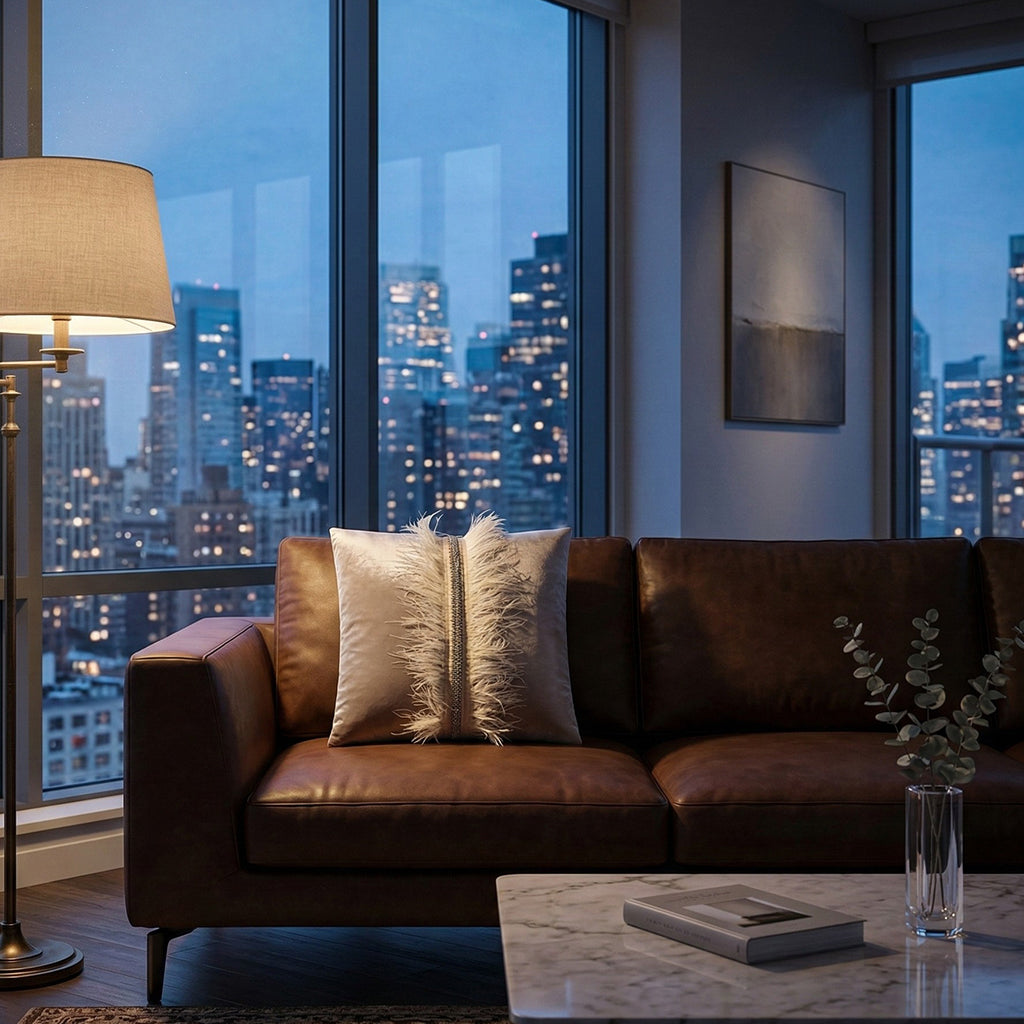 Ava Beige Velvet Pillow