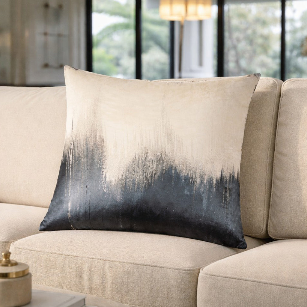 Capri Charcoal Velvet Pillow