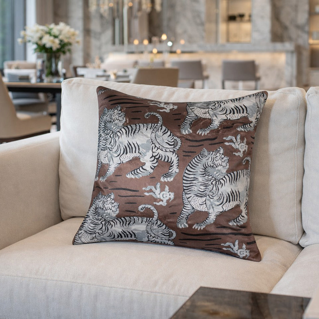 Castle Hill Bali Brown Tiger Pillow