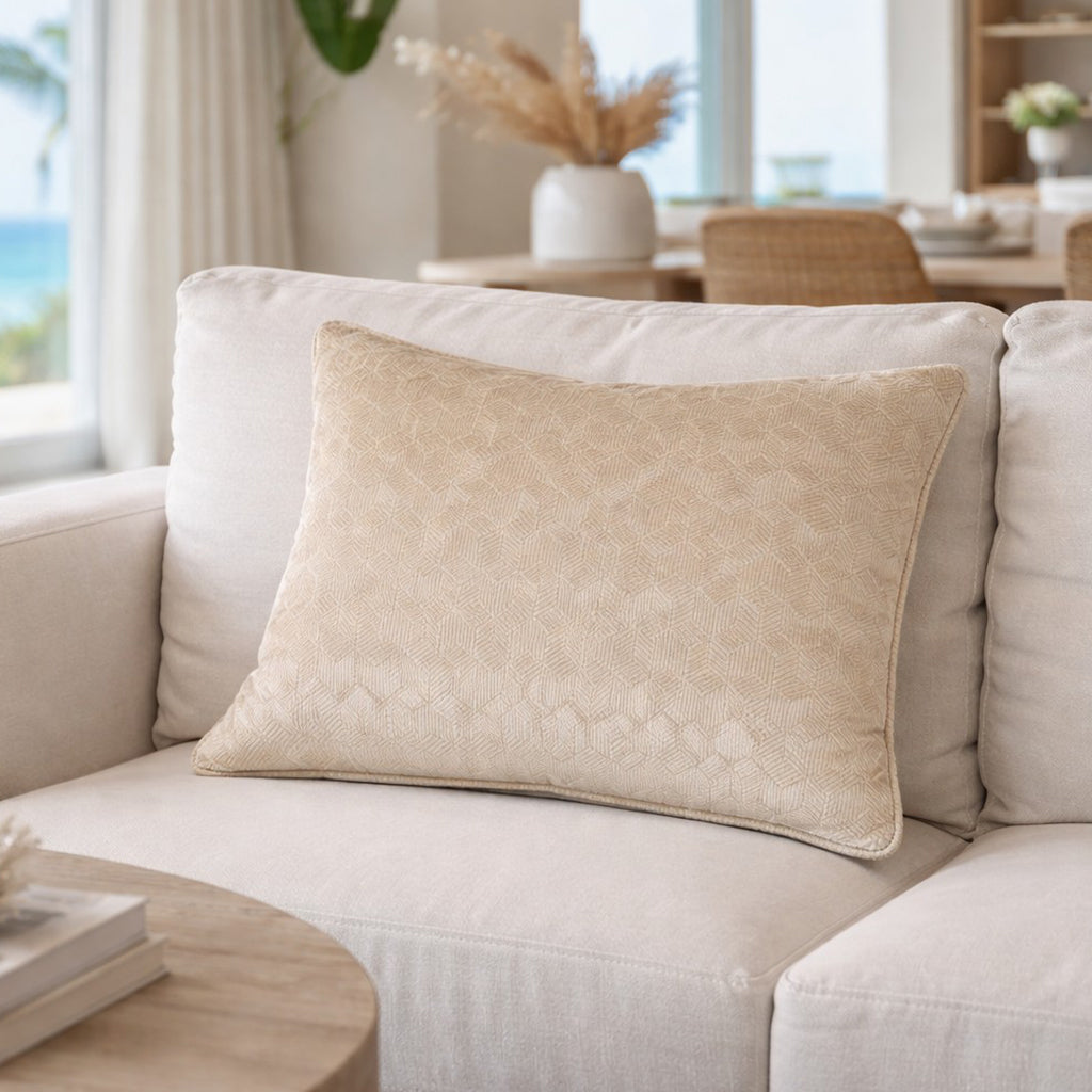 Castle Hill Boone Beige Lumbar Pillow
