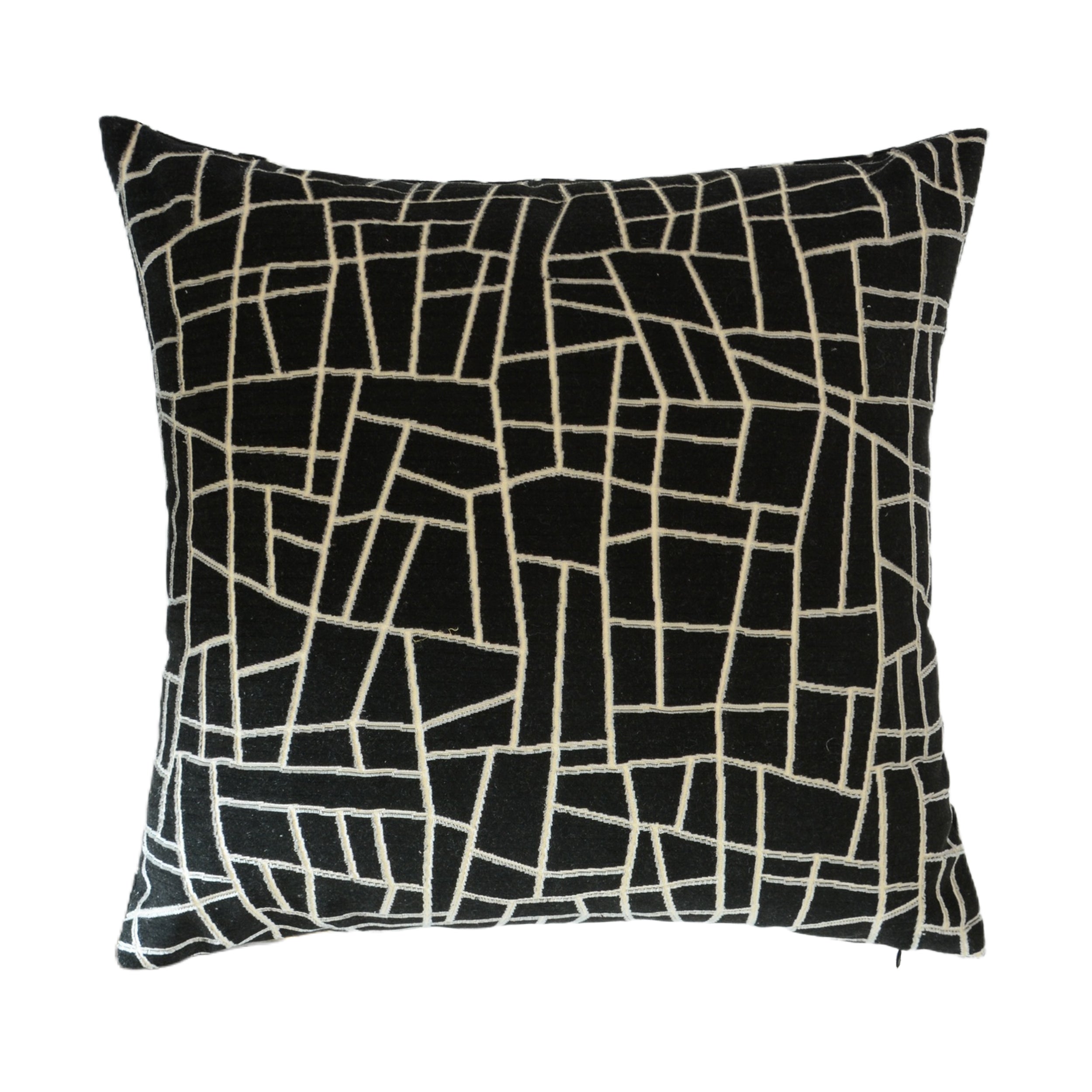 Tivoli Black Geometric Pillow