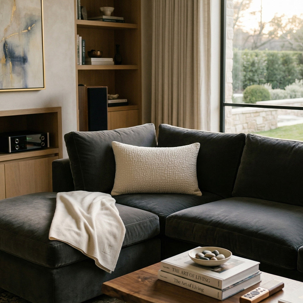 Tivoli Beige Textured Pillow