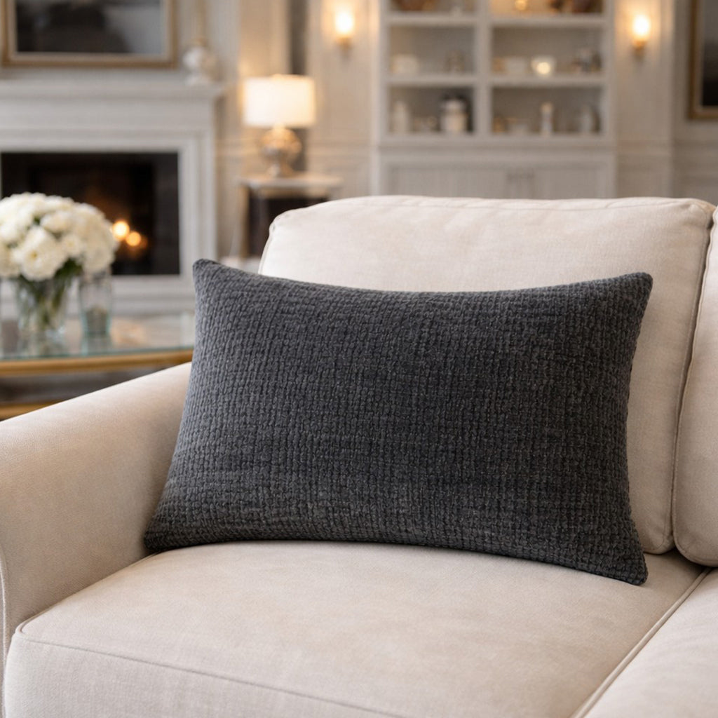 Tivoli Black Textured Pillow