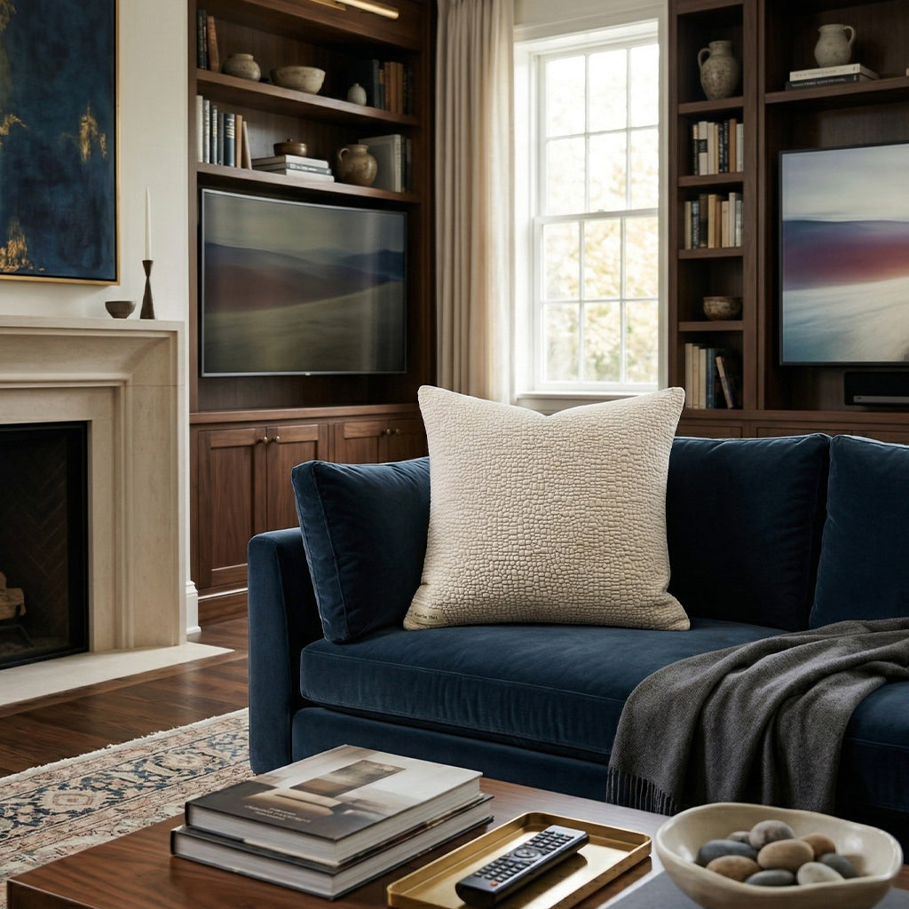 Tivoli Beige Textured Pillow