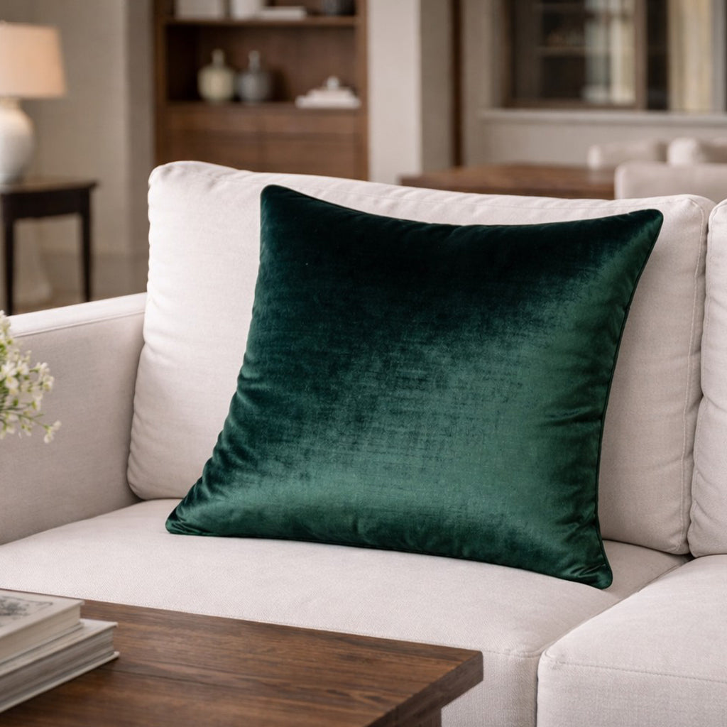 Castle Hill Zain Solid Green Pillow
