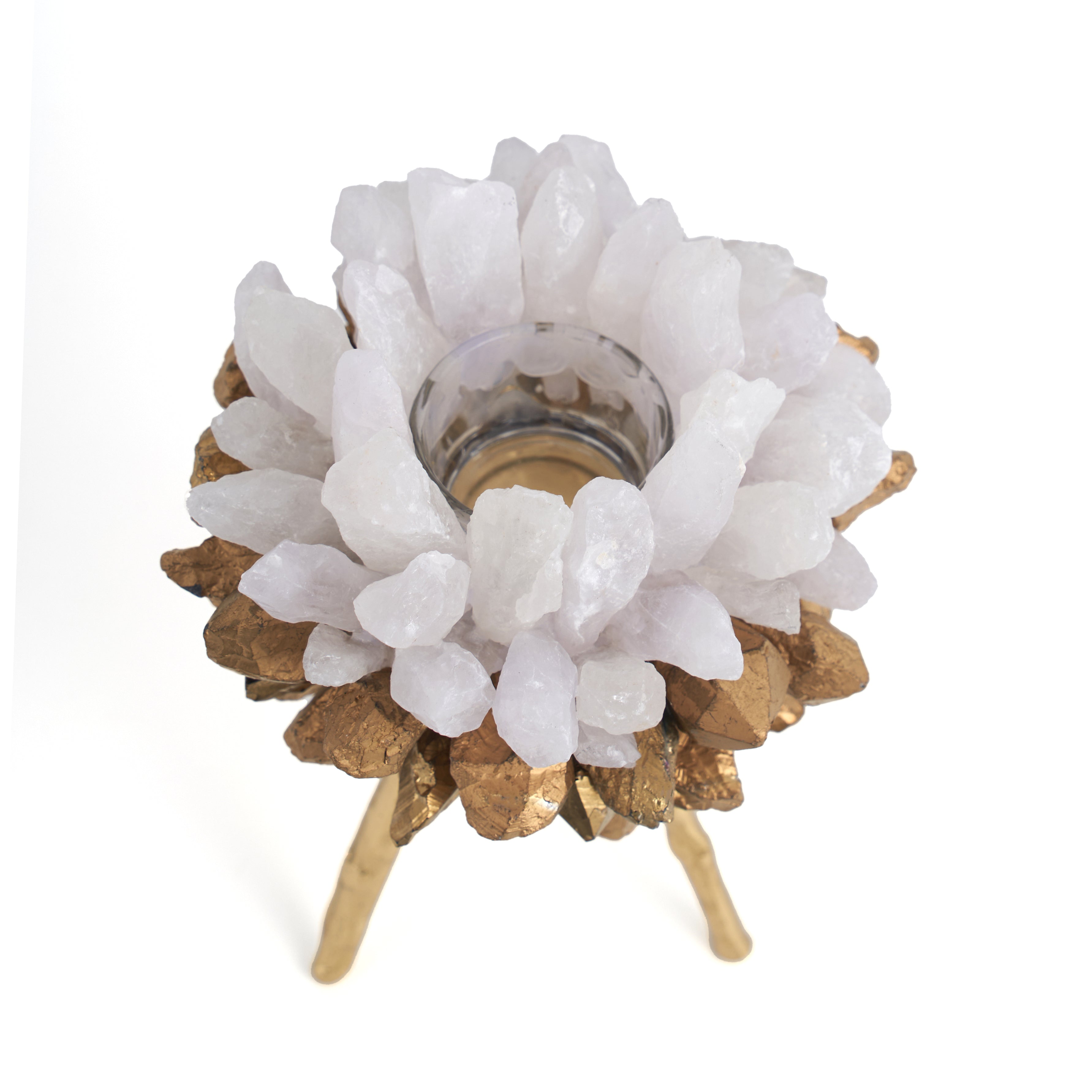 Home Decor Grace Quartz Candle Holder