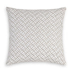 Grace White Lattice Embroidered Pillow