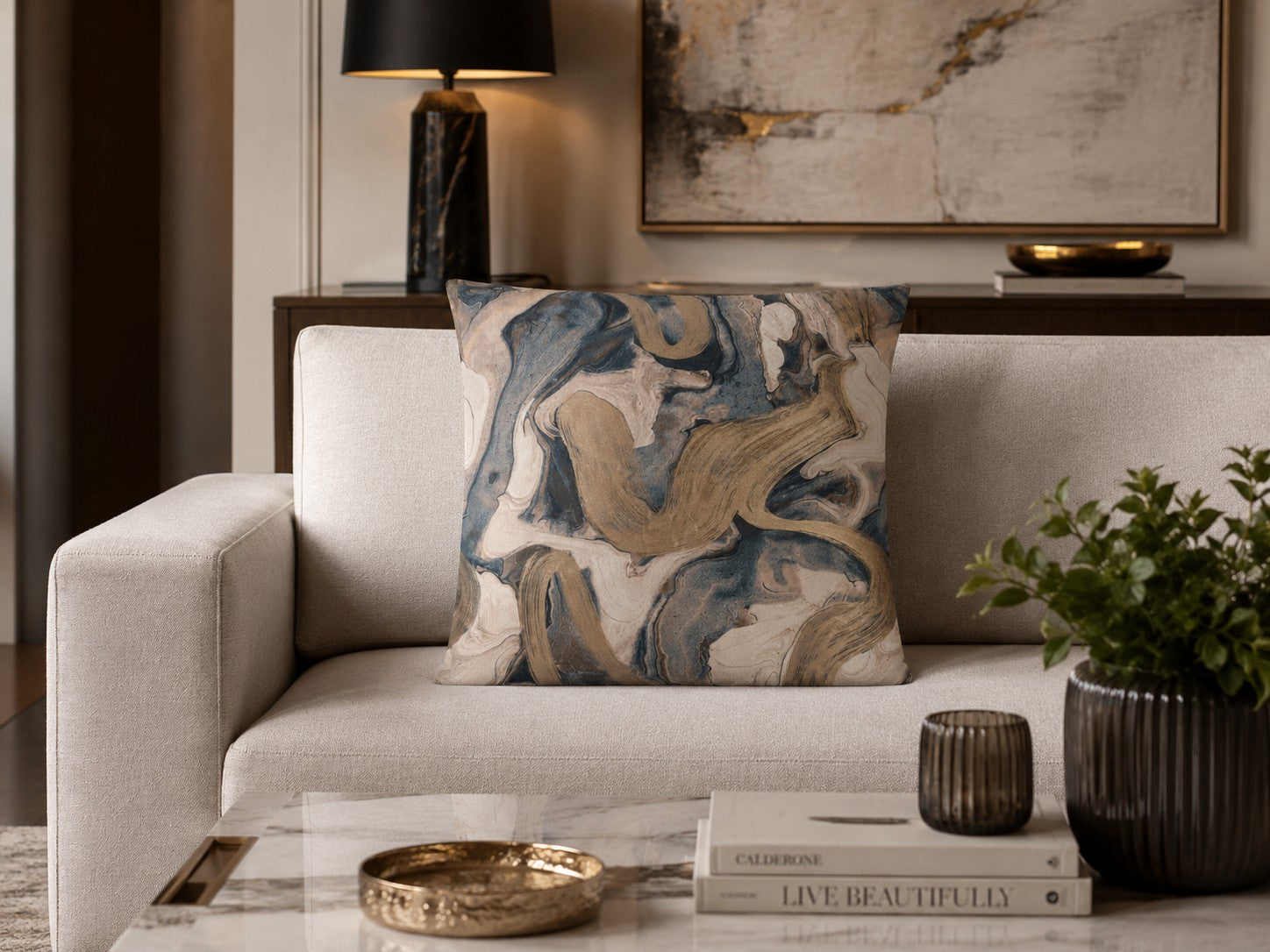 Lapis Flow Pillow