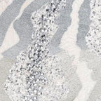 Dawn Ivory Silver Velvet Pillow