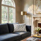 Dawn Ivory Silver Velvet Pillow