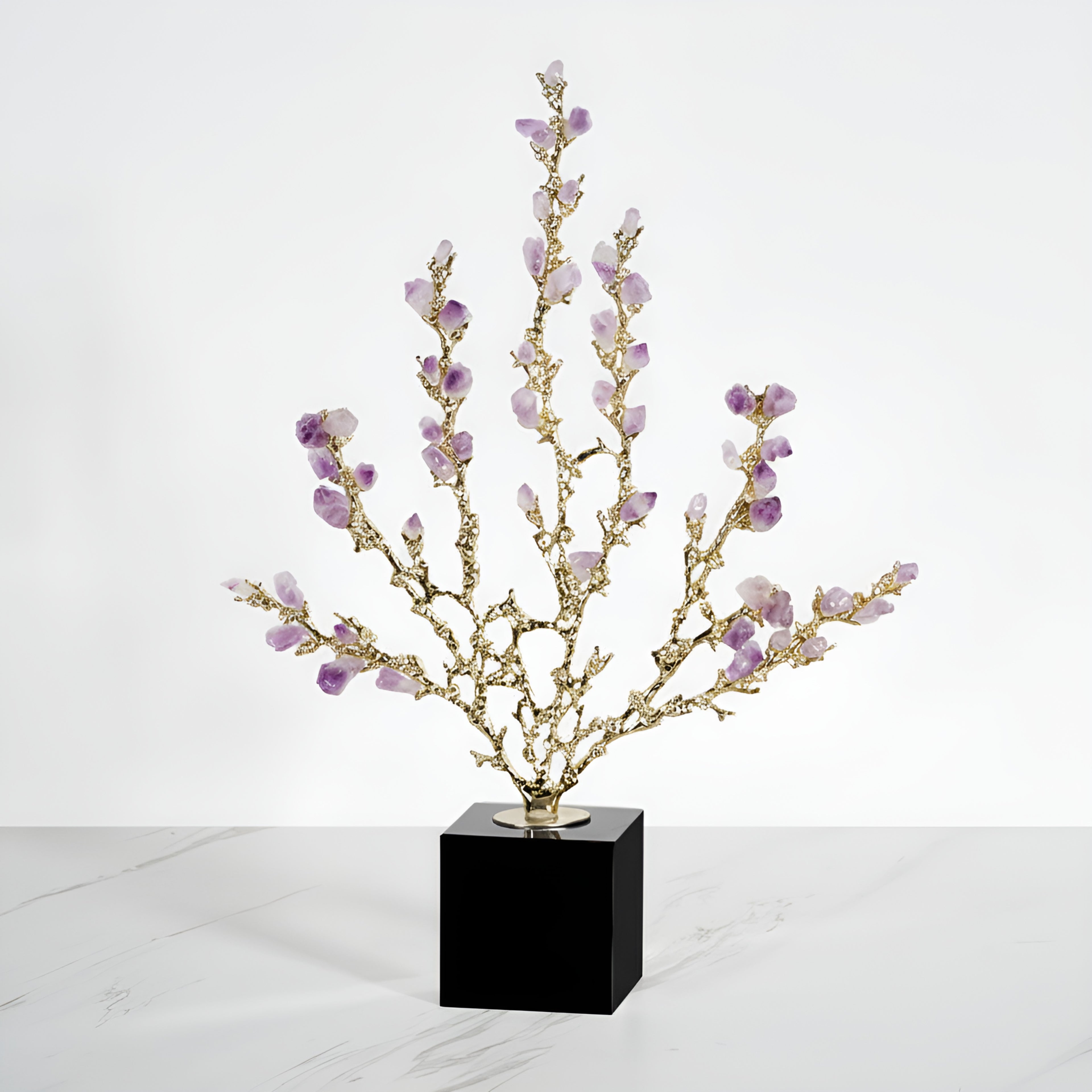 Diana Amethyst Blossom Sculpture