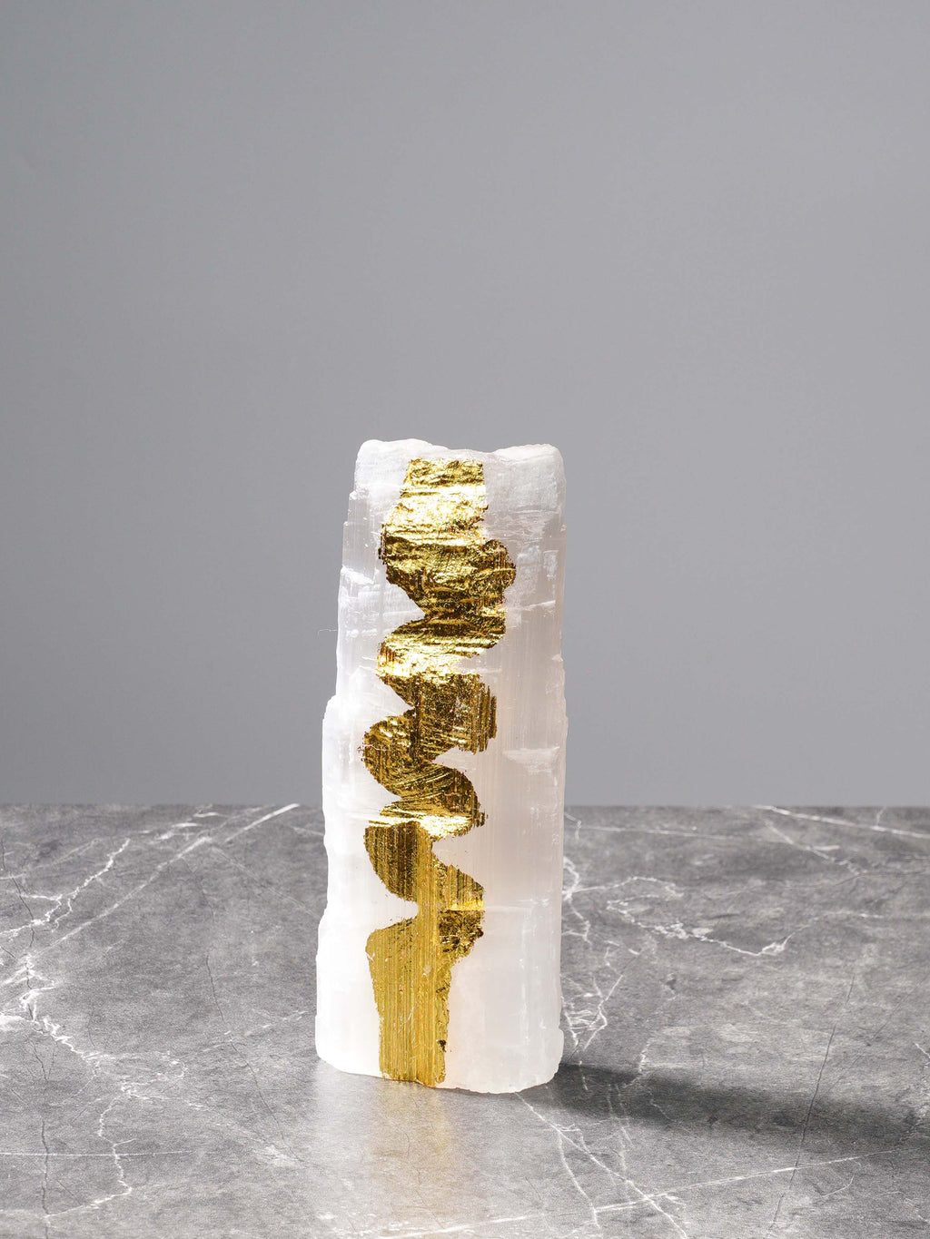 Home Decor Ella Selenite Gold Ornament - Small